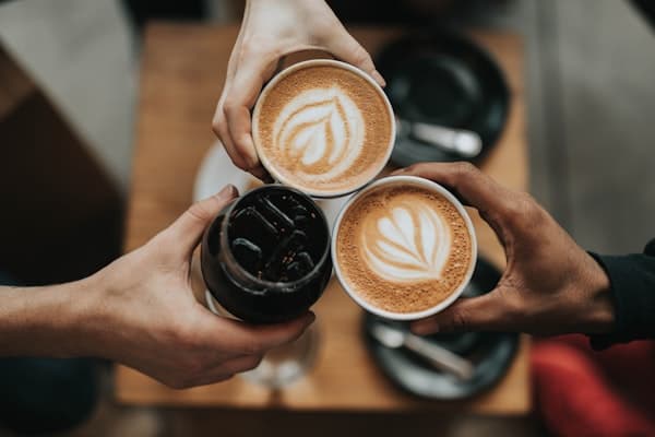 Barista preparing coffee order